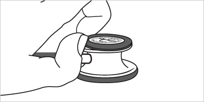 how to set up open bell stethoscope step 1
