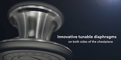 Close-up of 3M™ Littmann®  Caridology IV™ Stethoscope chestpiece.
