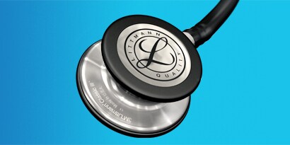 Angled view of 3M™ Littmann® Stethoscope chestpiece.
